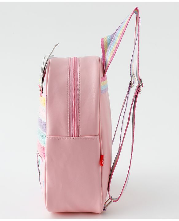 Babyhug Fashion Backpack With Unicorn Applique - Multicolour