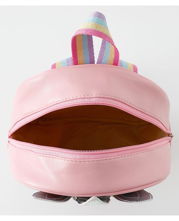 Babyhug Fashion Backpack With Unicorn Applique - Multicolour