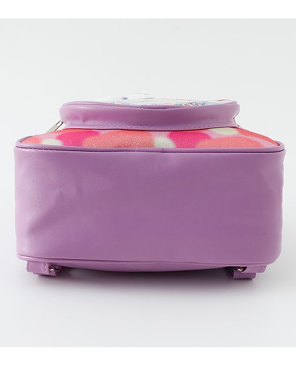 Babyhug Fashion Backpack With Butterfly & Floral Applique - Multicolour