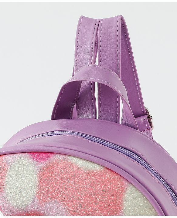 Babyhug Fashion Backpack With Butterfly & Floral Applique - Multicolour