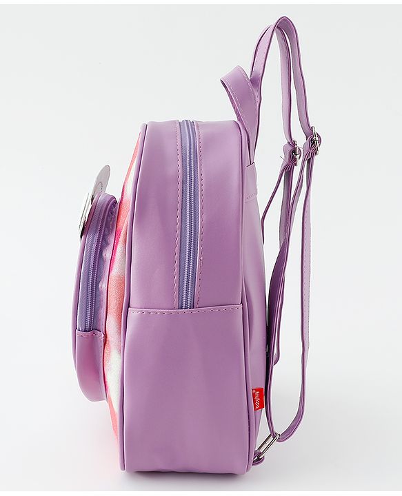 Babyhug Fashion Backpack With Butterfly & Floral Applique - Multicolour