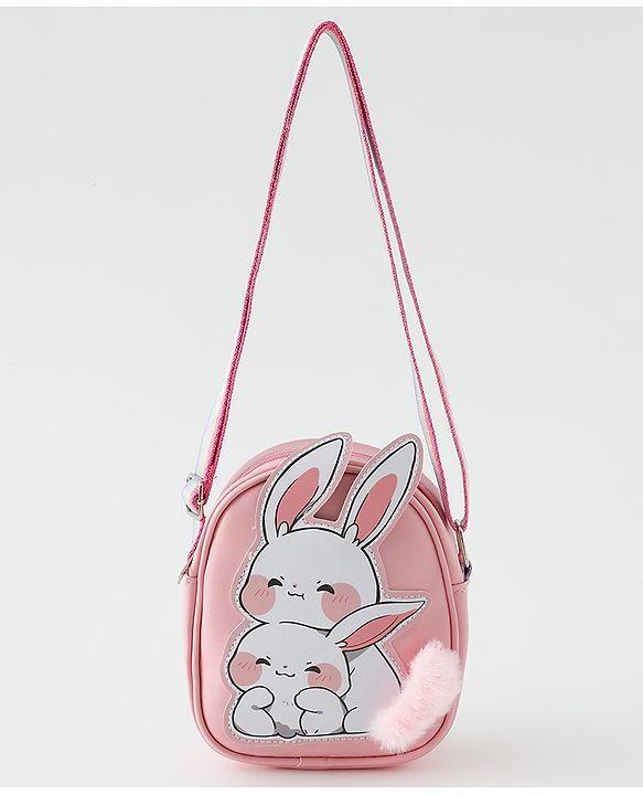 Babyhug Free Size Sling Bag With Bunny Design - Pink