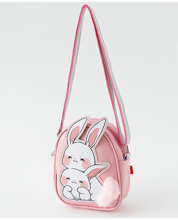 Babyhug Free Size Sling Bag With Bunny Design - Pink