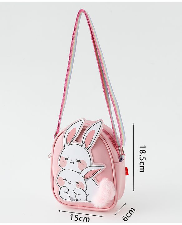 Babyhug Free Size Sling Bag With Bunny Design - Pink