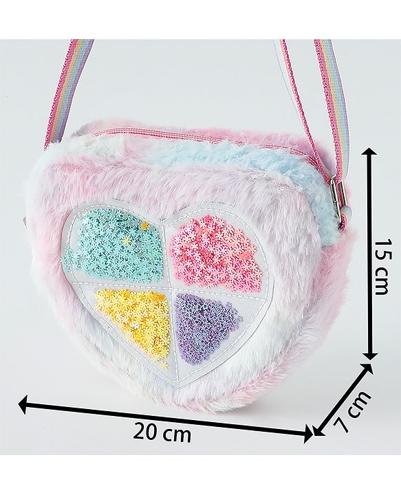 Babyhug Free Size Sling Bag With Heart Design - Multicolour