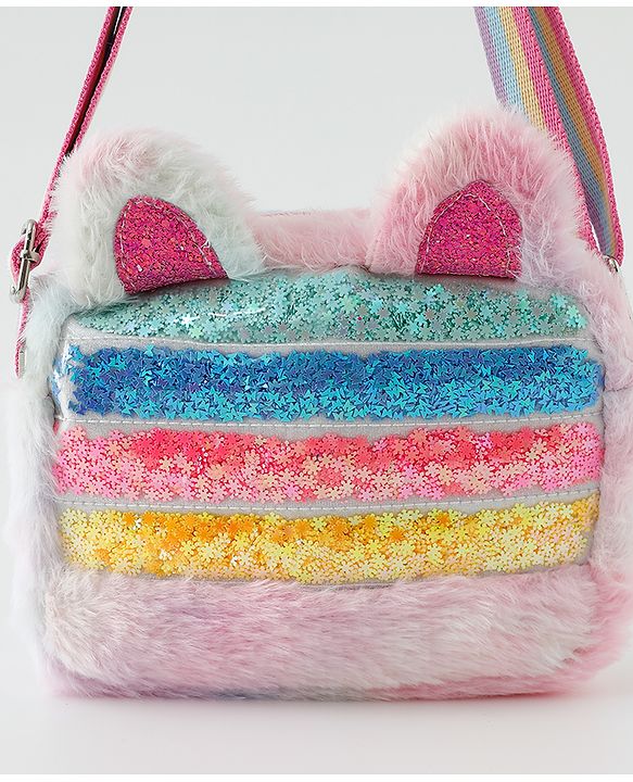 Babyhug Free Size Sling Bag With Glitter Detailing - Multicolour