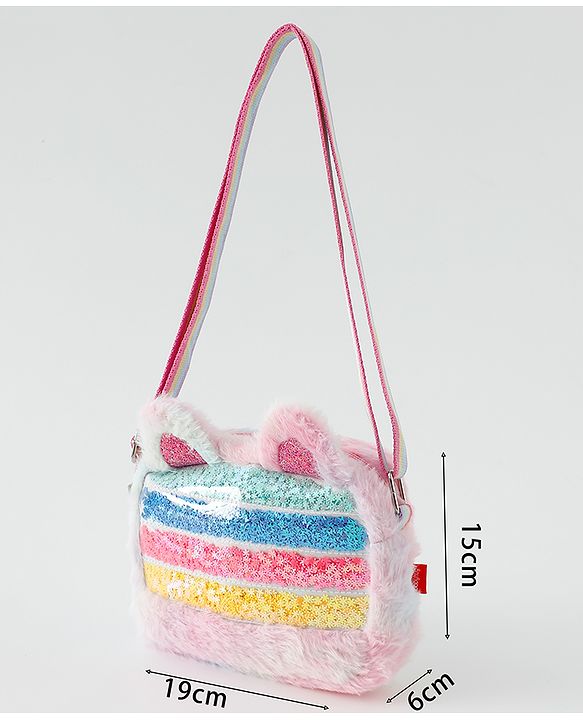 Babyhug Free Size Sling Bag With Glitter Detailing - Multicolour