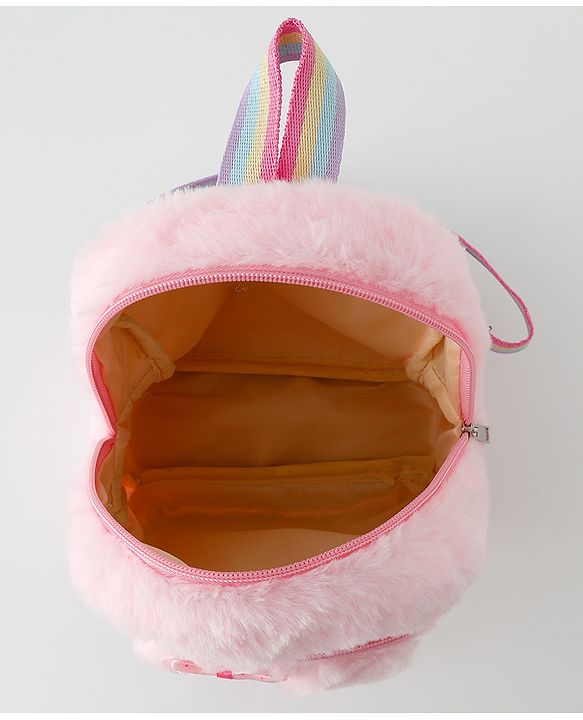 Babyhug Free Size Fashion Backpacks With Bunny Ear Applique - Pink