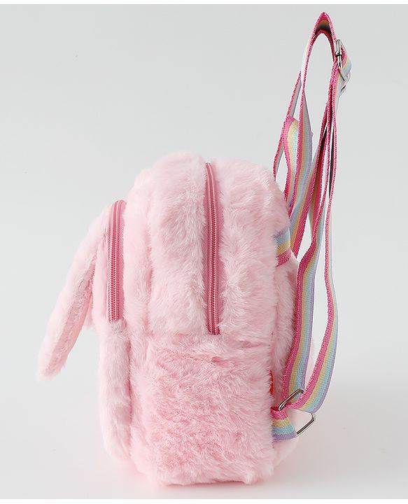 Babyhug Free Size Fashion Backpacks With Bunny Ear Applique - Pink
