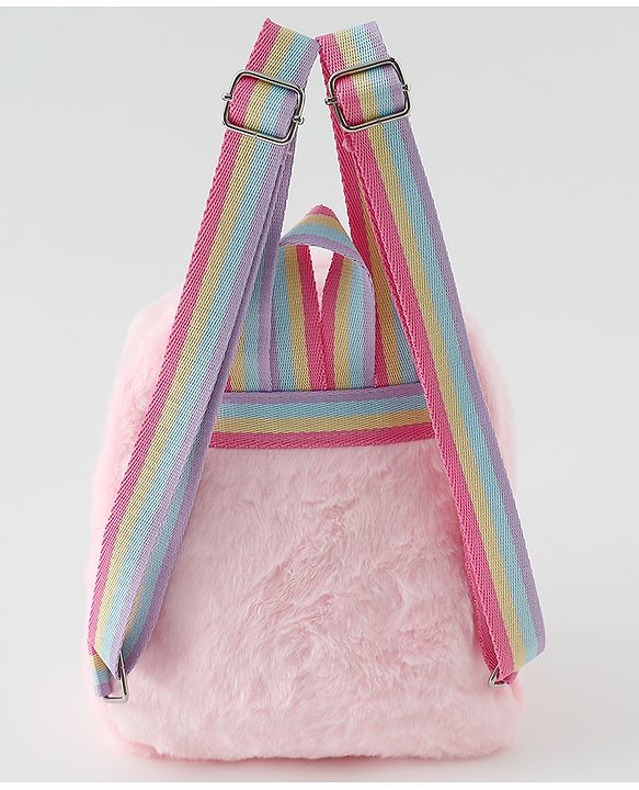 Babyhug Free Size Fashion Backpacks With Bunny Ear Applique - Pink