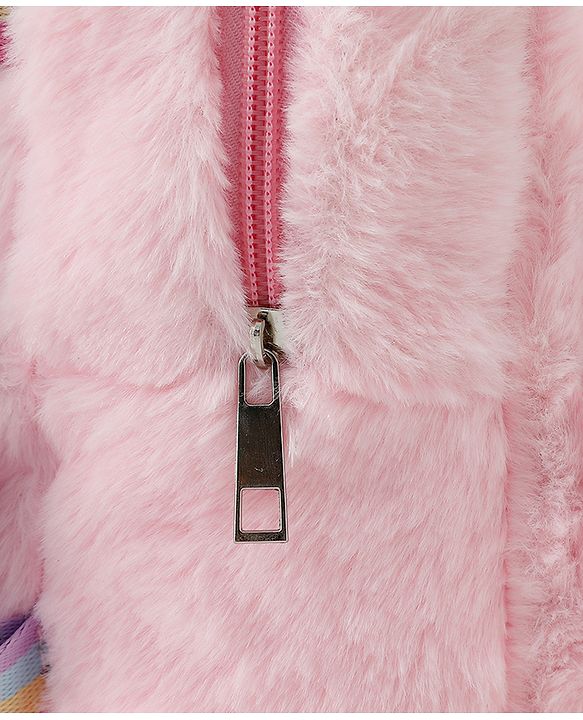 Babyhug Free Size Fashion Backpacks With Bunny Ear Applique - Pink