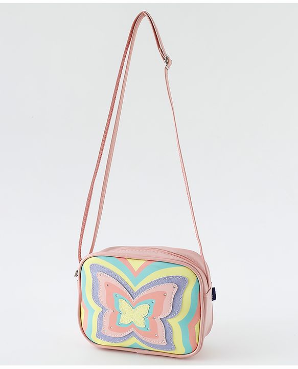 Babyhug Free Size Sling Bag With Butterfly Design - Multicolor