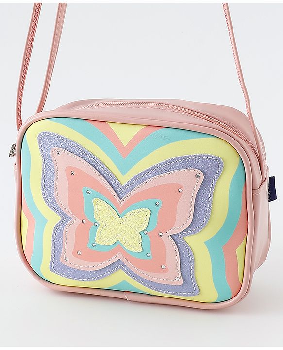 Babyhug Free Size Sling Bag With Butterfly Design - Multicolor