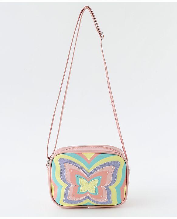 Babyhug Free Size Sling Bag With Butterfly Design - Multicolor