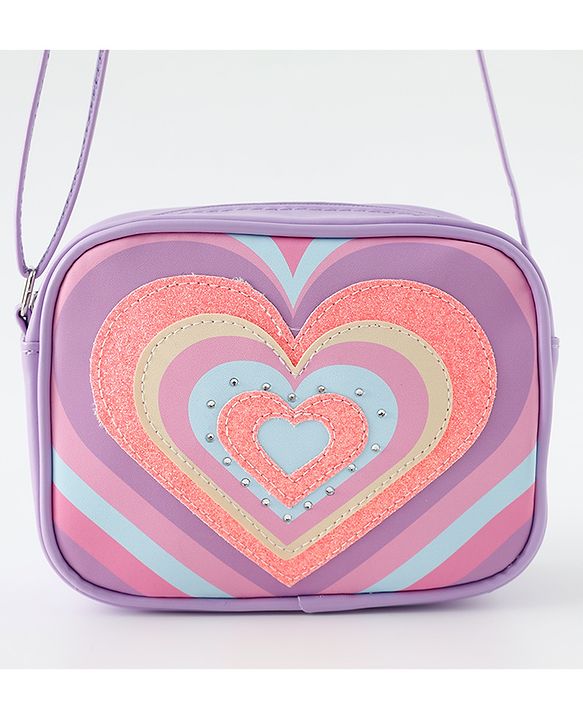 Babyhug Free Size Sling Bag With Hearts Design - Multicolor