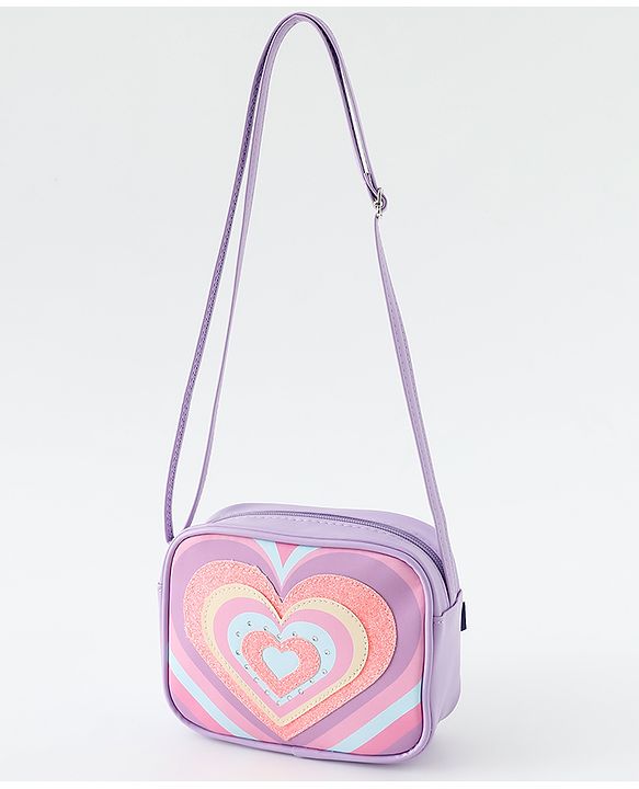 Babyhug Free Size Sling Bag With Hearts Design - Multicolor
