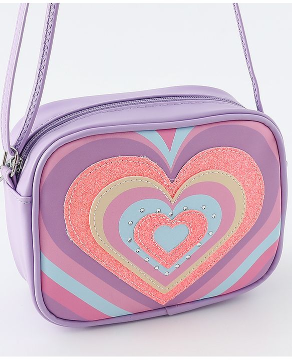 Babyhug Free Size Sling Bag With Hearts Design - Multicolor