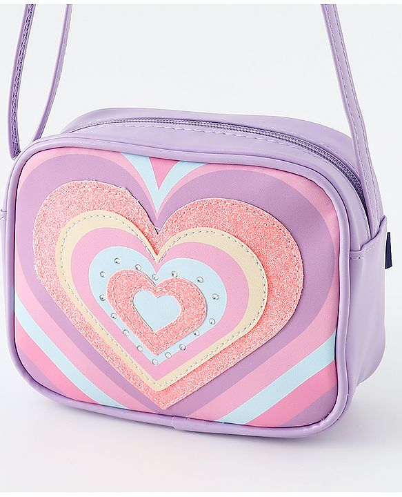 Babyhug Free Size Sling Bag With Hearts Design - Multicolor