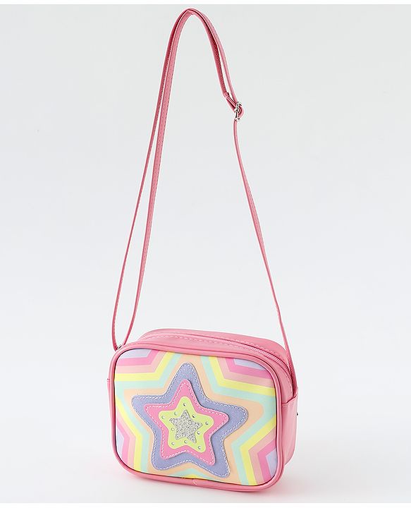 Pine Kids Free Size Sling Bag With Star Design - Multicolour