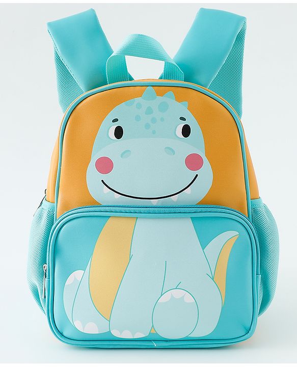 Babyhug Free Size Fashion Backpacks With Dino Design - Yellow & Blue