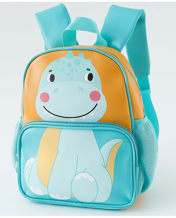 Babyhug Free Size Fashion Backpacks With Dino Design - Yellow & Blue