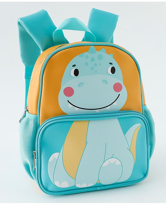 Babyhug Free Size Fashion Backpacks With Dino Design - Yellow & Blue