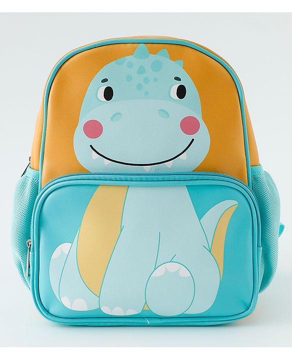 Babyhug Free Size Fashion Backpacks With Dino Design - Yellow & Blue
