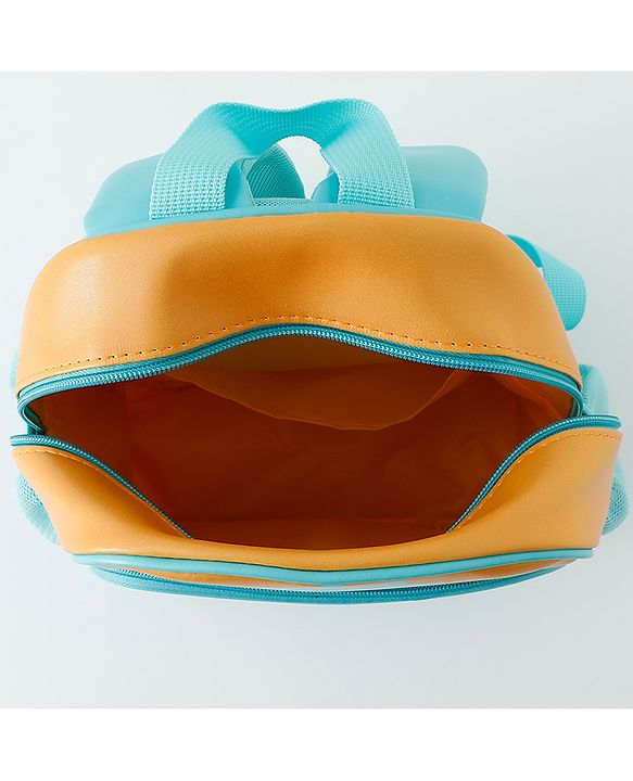 Babyhug Free Size Fashion Backpacks With Dino Design - Yellow & Blue