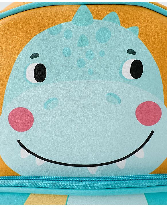 Babyhug Free Size Fashion Backpacks With Dino Design - Yellow & Blue