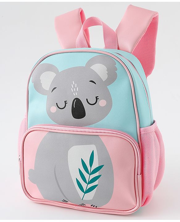 Babyhug Free Size Fashion Backpacks With Koala Design - Blue & Pink