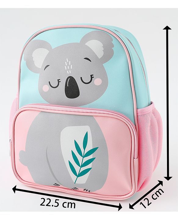 Babyhug Free Size Fashion Backpacks With Koala Design - Blue & Pink