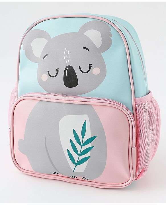 Babyhug Free Size Fashion Backpacks With Koala Design - Blue & Pink