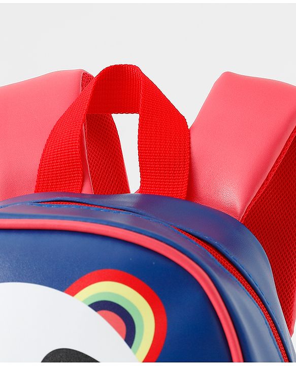 Babyhug Free Size Fashion Backpacks With Panda Design - Navy Blue & Pink