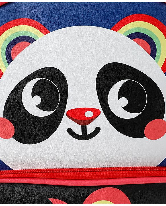 Babyhug Free Size Fashion Backpacks With Panda Design - Navy Blue & Pink