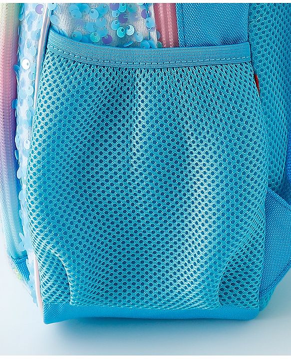 Babyhug Free Size Fashion Backpacks With Unicorn Sequins Design - Light Blue