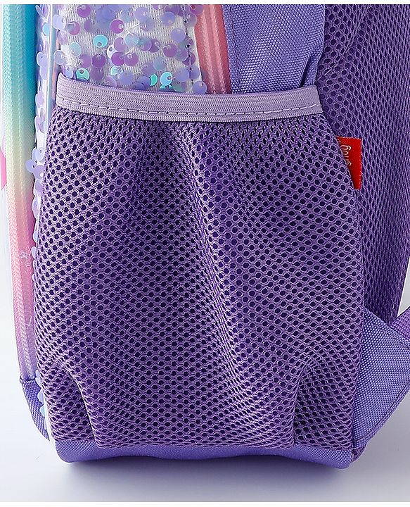Babyhug Free Size Fashion Backpacks With Unicorn Sequins Design - Light Blue