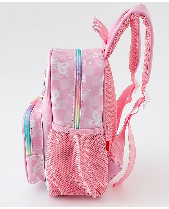 Babyhug Free Size Fashion Backpacks With Butterfly Design & Applique - Multicolour