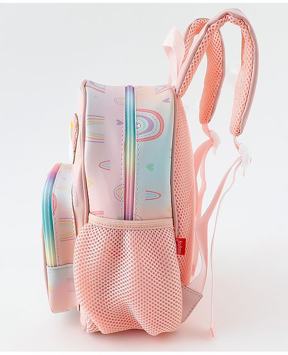 Babyhug Free Size Fashion Backpacks With Rainbow Design & Applique - Multicolour