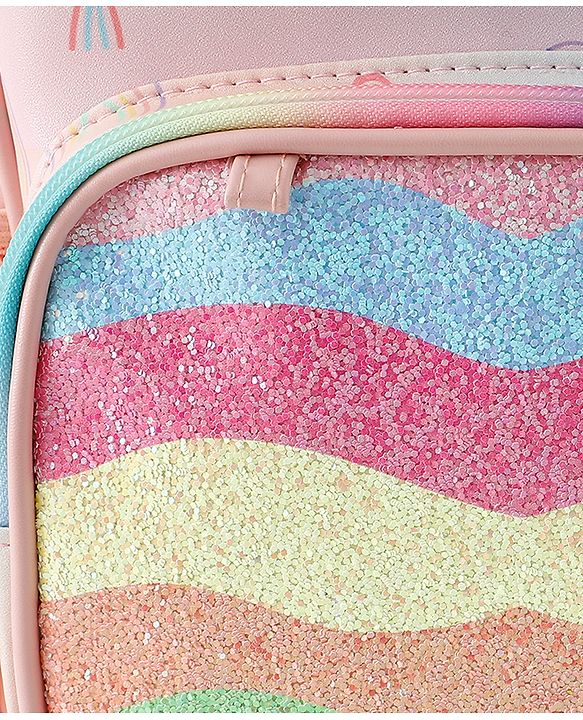 Babyhug Free Size Fashion Backpacks With Rainbow Design & Applique - Multicolour