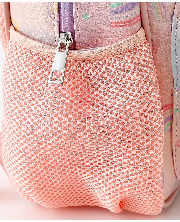 Babyhug Free Size Fashion Backpacks With Rainbow Design & Applique - Multicolour