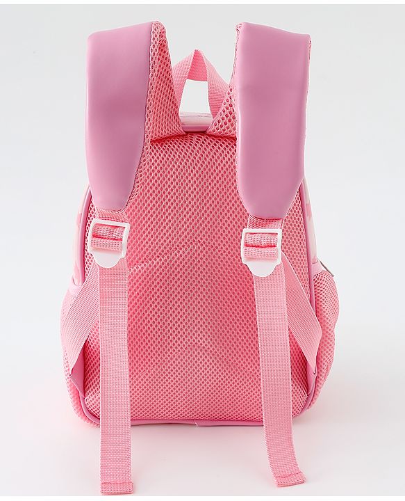 Babyhug Free Size Fashion Backpack with Floral Print &  Applique - Pink