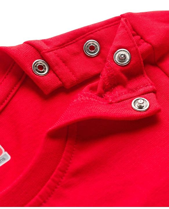 Babyhug Knit Full Sleeves Night Suit With Text Print - Red