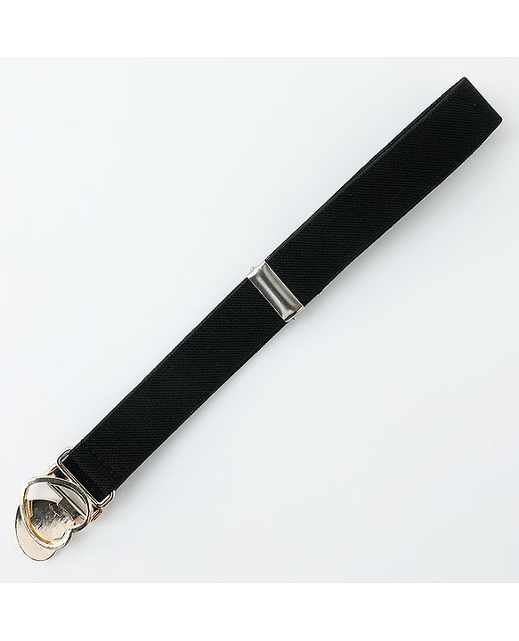 Babyhug Belts with Heart Shaped Buckle - Black