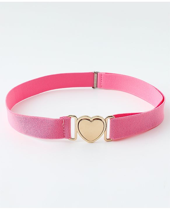 Babyhug Belts with Heart Shaped Buckle - Black