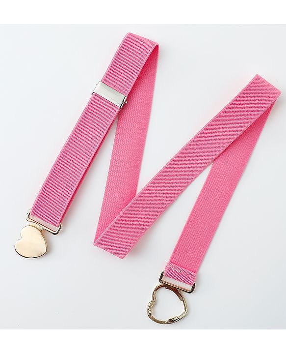 Babyhug Belts with Heart Shaped Buckle - Black