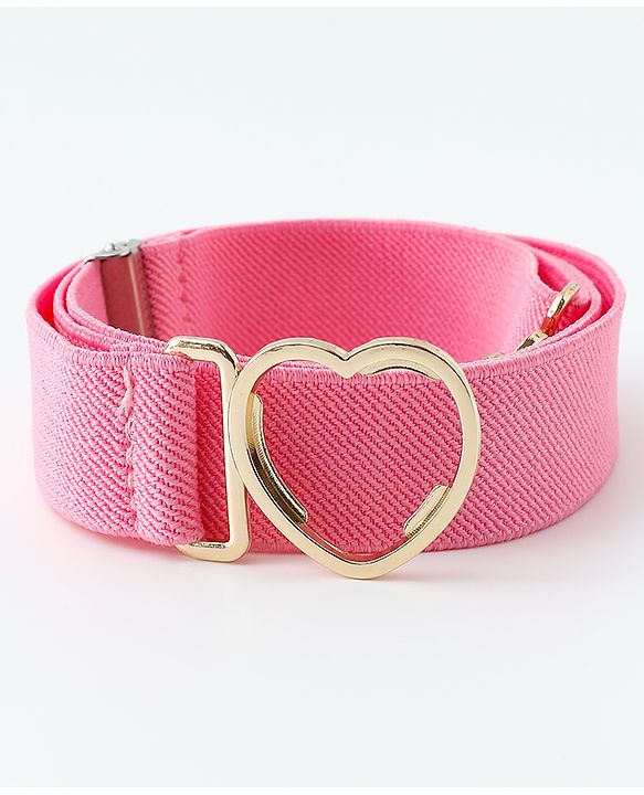 Babyhug Belts with Heart Shaped Buckle - Black