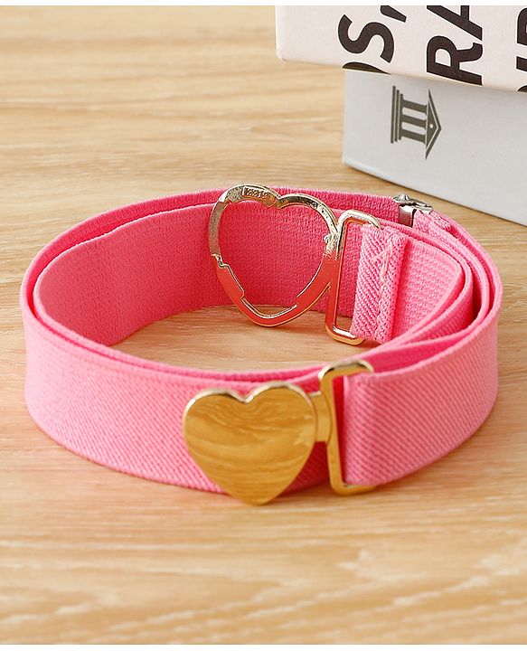 Babyhug Belts with Heart Shaped Buckle - Black