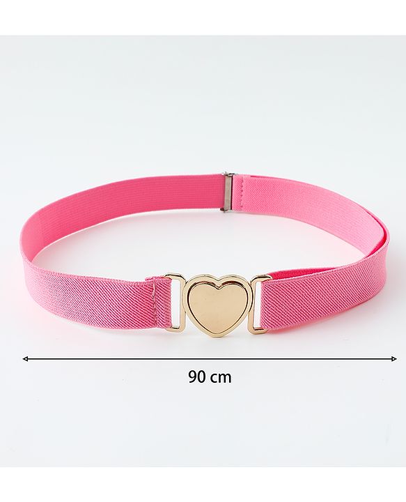 Babyhug Belts with Heart Shaped Buckle - Black
