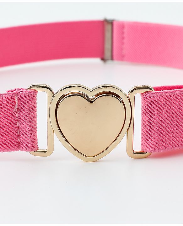 Babyhug Belts with Heart Shaped Buckle - Black