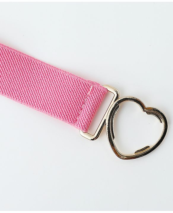 Babyhug Belts with Heart Shaped Buckle - Black